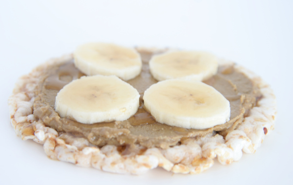 sunflower butter banana rice cake