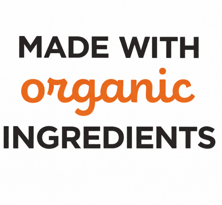 Made with organic ingredients